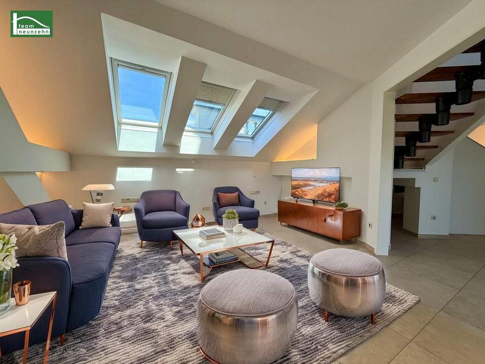 Exklusive 4-Zimmer-Dachgeschoss Maisonette Wohnung mit Terrasse und Aufzug direkt ins Penthouse — 1060 Wien. - WOHNTRAUM
