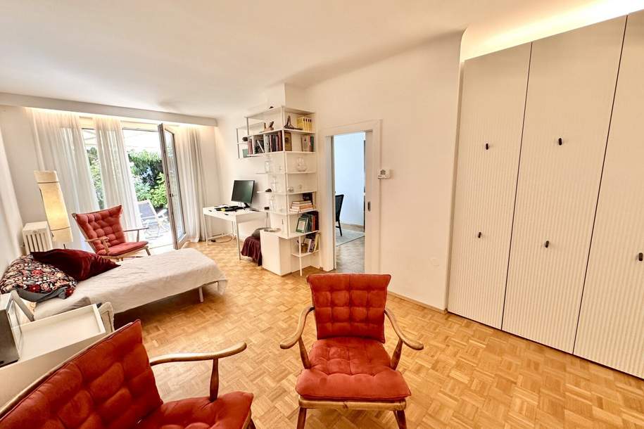 **Gartentraum** Stilvolle 2-Zimmer-Wohnung mit wunderschönem Garten ++ absolute Ruhelage ++ sehr gute Anbindung ++ hochwertig saniert ++ im Herzen von Nussdorf, Wohnung-kauf, 389.000,€, 1190 Wien 19., Döbling