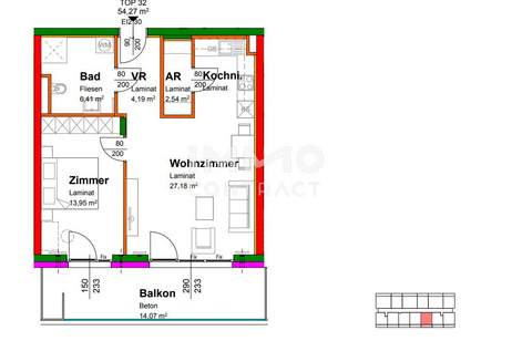 KREMSER WOHNKONZEPT - TOP32/2.OG - Eigenmittel inkl. TG € 94.975,26 + gefördertes Darlehen € 118.823,68 > Gesamtkaufpreis € 213.798,94, Wohnung-kauf, 182.513,€, 3500 Krems an der Donau(Stadt)