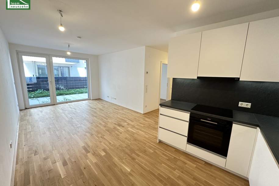 Zentral begehbarer Gartentraum nahe U1 Kagranerplatz mit Küche und Wärmepumpe!, Wohnung-miete, 1.399,00,€, 1220 Wien 22., Donaustadt