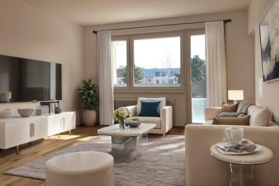 Schön saniertes 3-Zimmer DG mit Balkon und Blick in´s Grüne!, Wohnung-kauf, 214.000,€, 1210 Wien 21., Floridsdorf