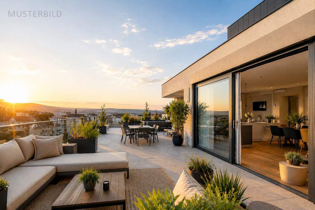 SÜDBLICK GRAZ-EGGENBERG | 103 M² PENTHOUSEWOHNUNG MIT 87 M² TERRASSE – BAUSTART ERFOLGT