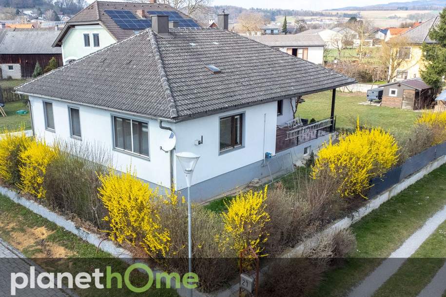 Geräumiger Bungalow und großer Garten mit Party-Hütte, Haus-kauf, 249.000,€, 3384 Sankt Pölten(Land)