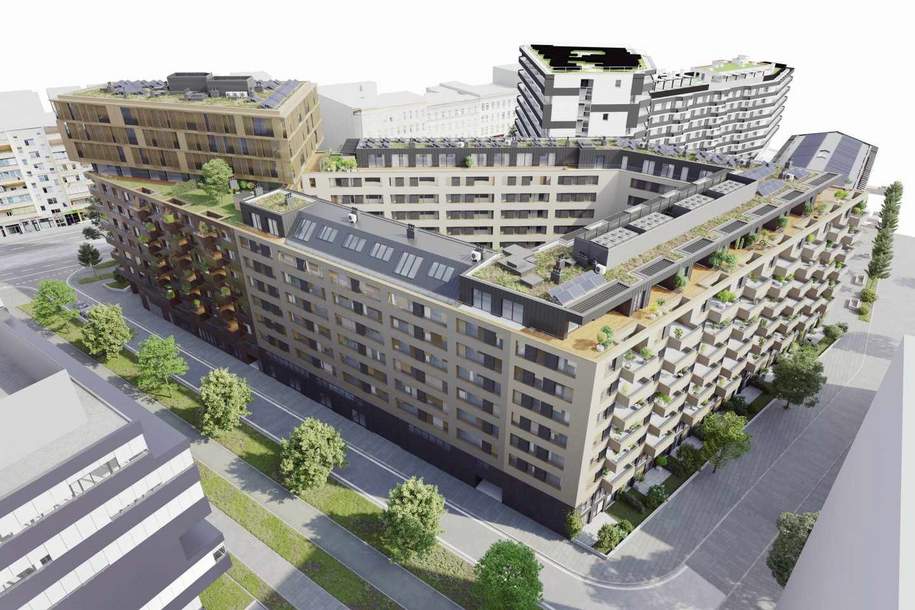 *Wohnen über den Dächern Wiens - Exklusive Dachgeschosswohnungen mit traumhaften Freiflächen*, Wohnung-kauf, 424.000,€, 1100 Wien 10., Favoriten