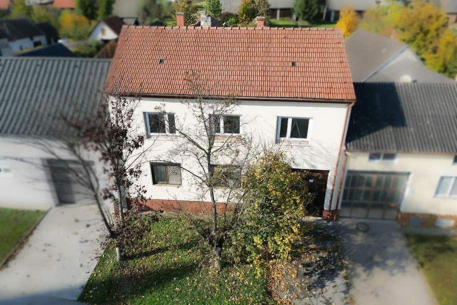 Zwei Wohnbereiche unter einem Dach – großes Haus mit Garten &amp; Nebengebäuden, Haus-kauf, 99.900,€, 7361 Oberpullendorf