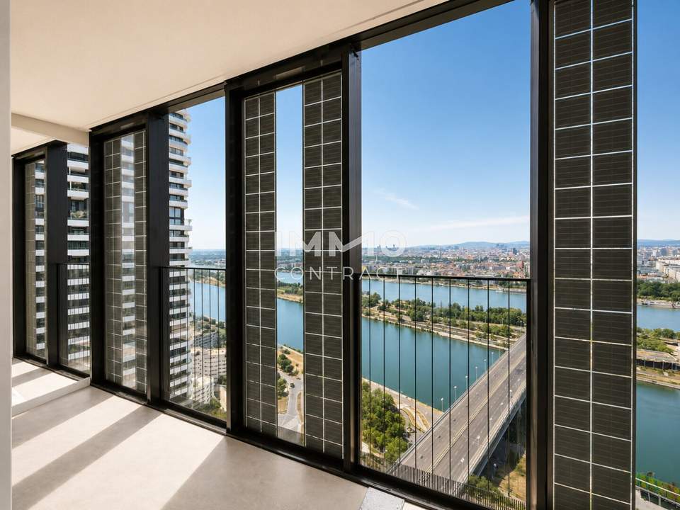 Innenstadt und Donau Blick: 32. Etage - DC2 Tower U1 Donauinsel