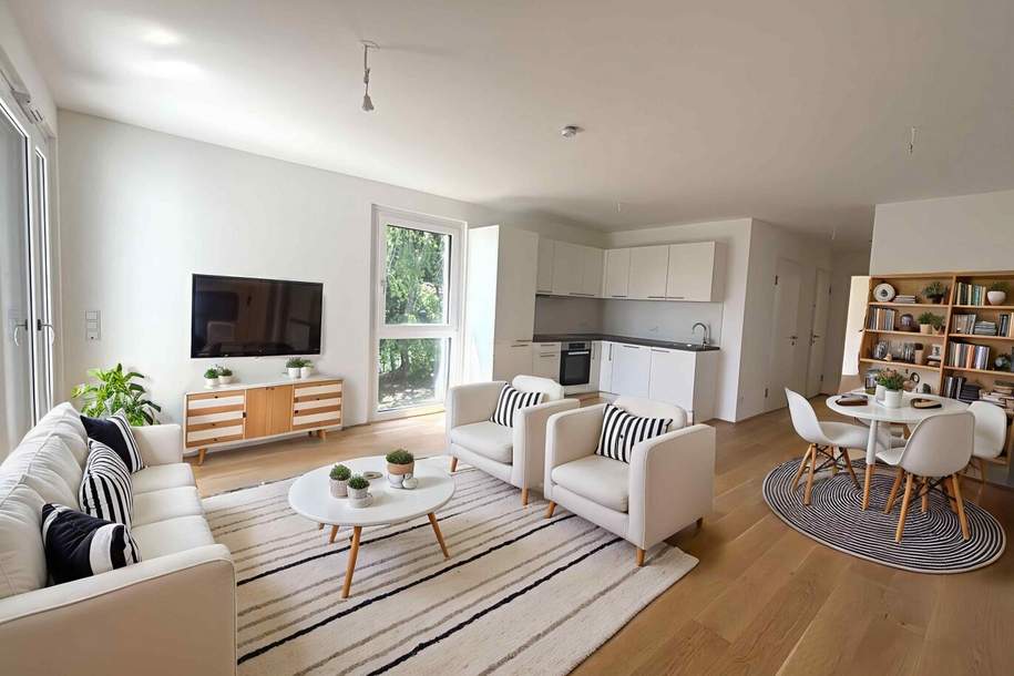 PROVISIONSFREI! Exklusives Wohnerlebnis am Flötzersteig, 1140: Moderne, perfekt aufgeteilte 3-Zimmer Wohnung mit S/W-Balkon! ERSTBEZUG!, Wohnung-kauf, 545.000,€, 1140 Wien 14., Penzing