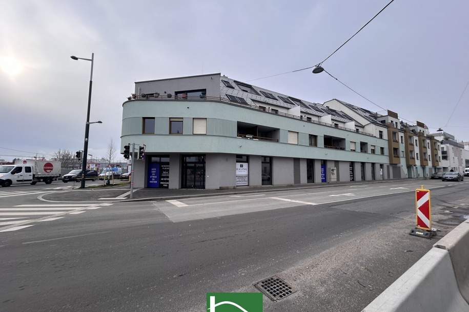 Exklusive Geschäftsfläche mit Parkplatz und Lagermöglichkeiten in Aufstrebendem Viertel von Wien - JETZT ANFRAGEN, Gewerbeobjekt-miete, 6.854,25,€, 1220 Wien 22., Donaustadt