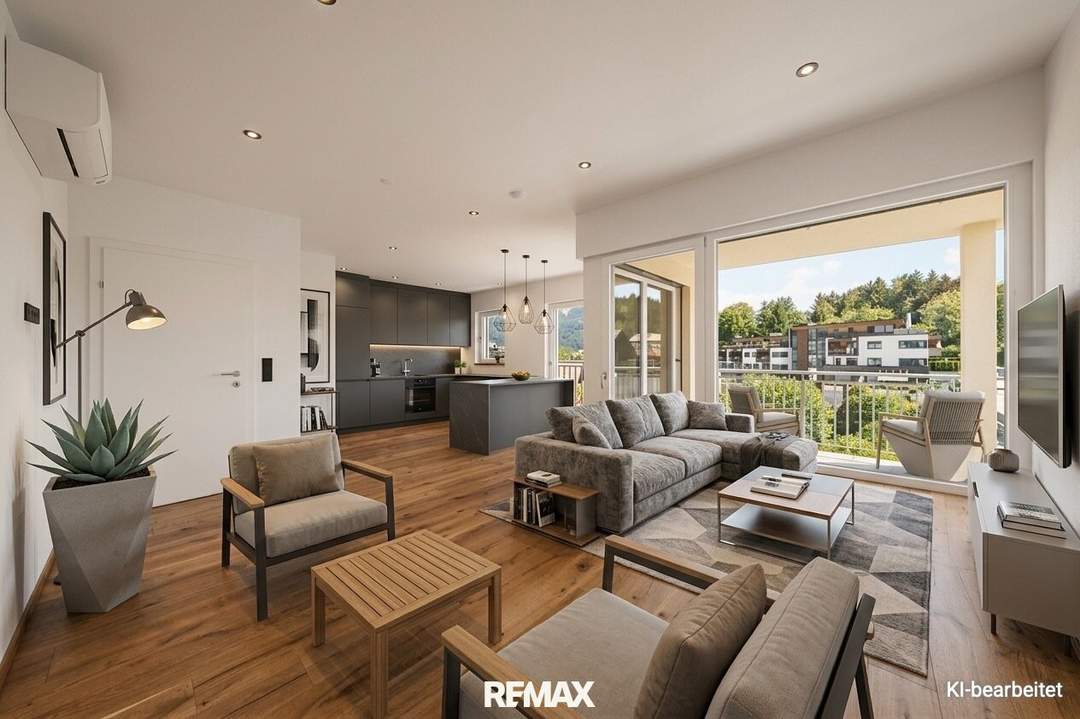 Top moderne 3-Zi-Neubauwohnung mit Dachterrasse und traumhaftem Ausblick im Herzen von St. Johann – Erstbezug!