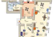 "Jetzt Preisreduzierung!" Wohnen und/oder arbeiten in großzügiger-teilsanierter 4 Zimmer-Altbau-Wohnung an der Linzer Herrenstraße