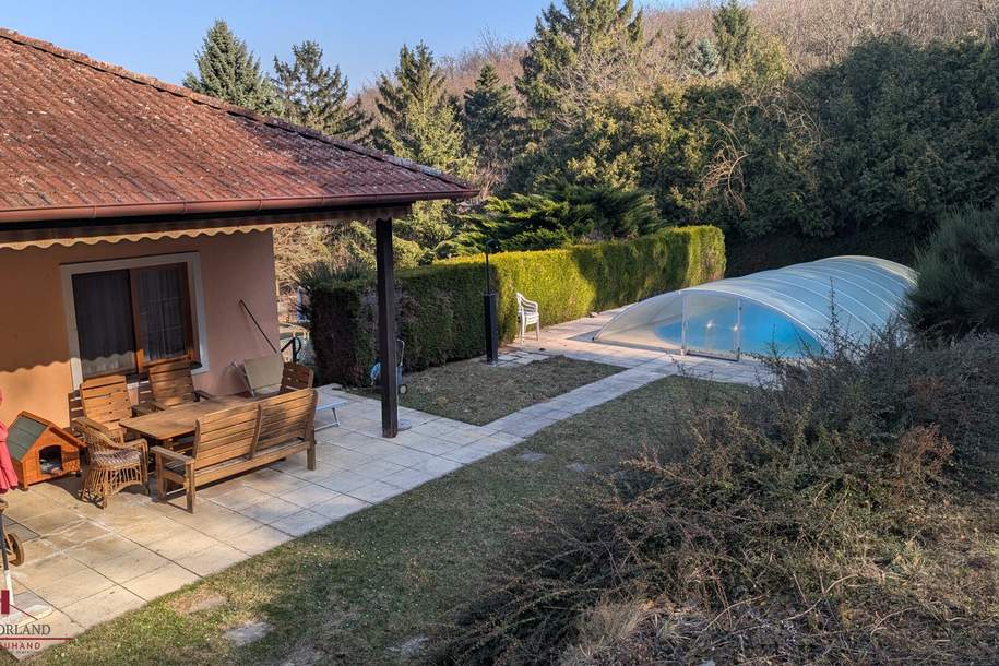 Hainburg an der Donau: Geräumiges Wohnhaus in Ruhelage mit Fernblick - ca. 1.660m² Garten, 2 Terrassen, Pool und Garage!!!, Haus-kauf, 648.000,€, 2410 Bruck an der Leitha