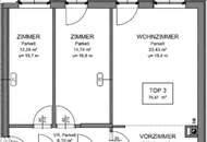 EIGENGARTEN, LORYSTRASSE, 75 m2 Neubau mit 23 m2 Garten, 2 Zimmer, Wohnküche, Wannenbad, Parketten, 1. Liftstock