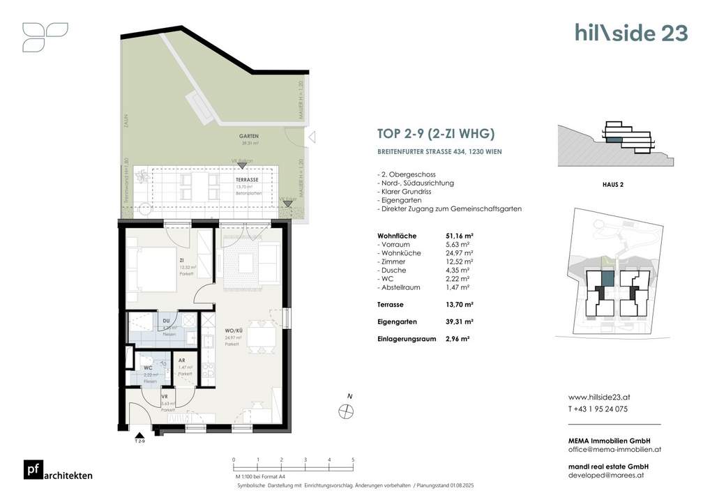 Pärchenhit! Hübsche 2-Zimmer-Wohnung mit kleinem Garten zu verkaufen!