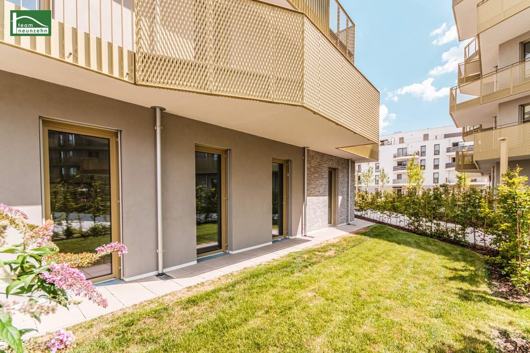 Gartentraum mit 4.Zimmer im Erstbezugs-Neubau (tolle Raumhöhe bis zu 2,80m) im begehrten "Hirschfeld" - Provisionsfrei