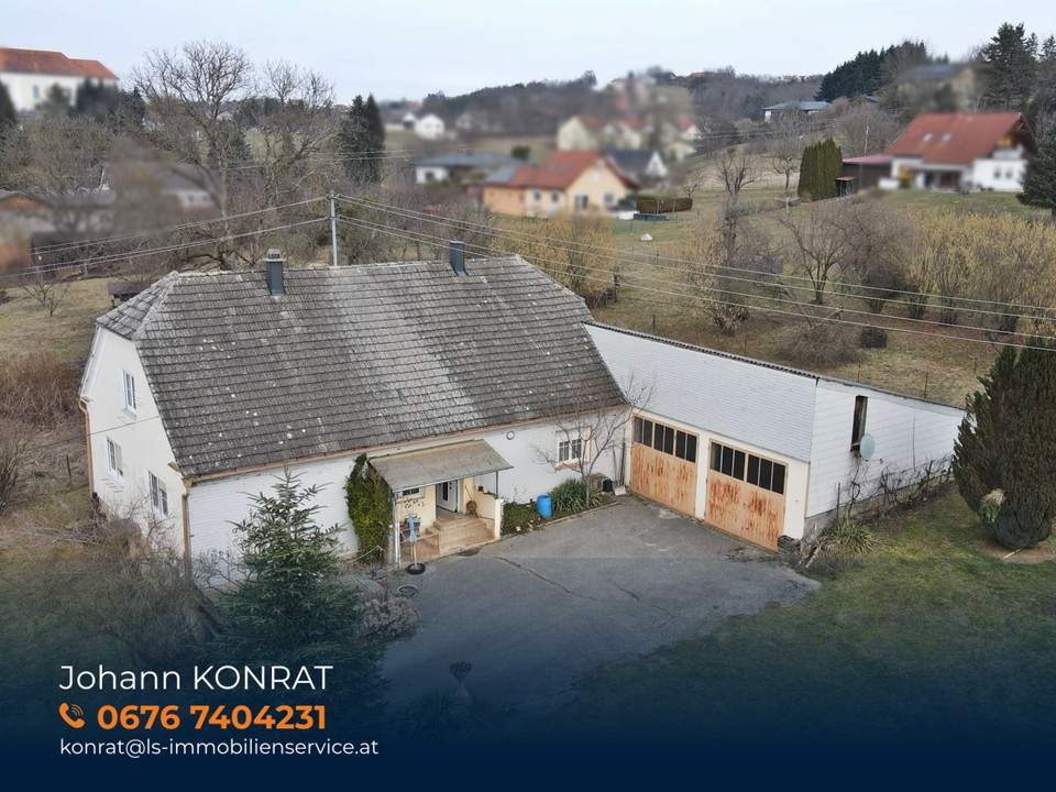 Großzügige Liegenschaft mit Wohnhaus, Halle und 2.427 m² Grund in Litzelsdorf