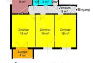 Moderne 3-Zimmer-Loggia-Wohnung in Grünruhelage!