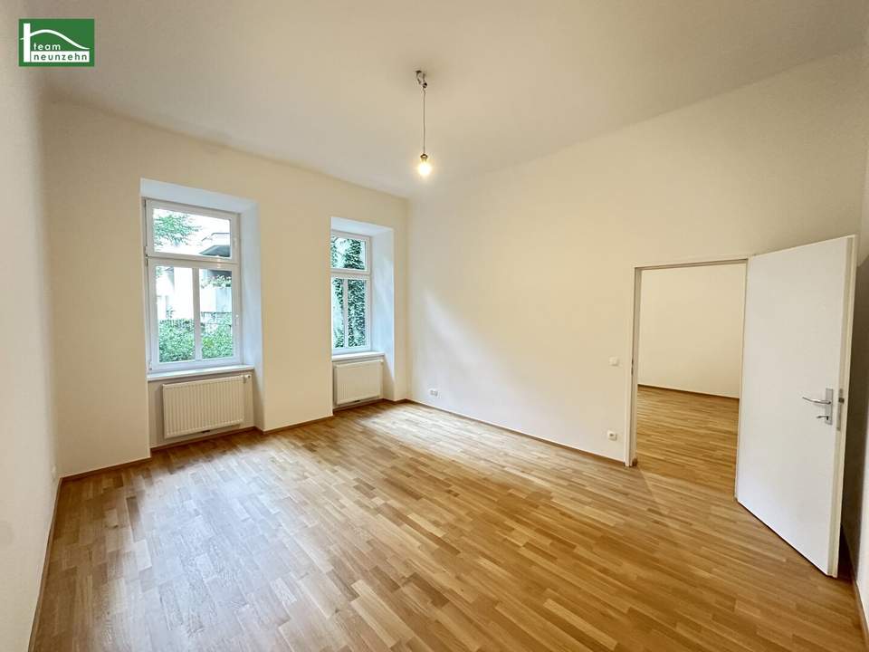 Sechshaus - Erstbezug nach Renovierung! Innenhofausrichtung und 5 Gehminuten zu U4 und U6! Helle Altbau-Wohnung mit 2 oder 3 Zimmern. - WOHNTRAUM
