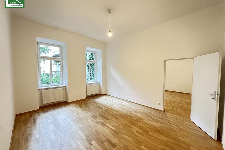Sechshaus - Erstbezug nach Renovierung! Innenhofausrichtung und 5 Gehminuten zu U4 und U6! Helle Altbau-Wohnung mit 2 oder 3 Zimmern. - WOHNTRAUM, Wohnung-kauf, 299.001,€, 1150 Wien 15., Rudolfsheim-Fünfhaus