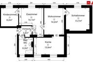 Ein Zuhause zum Verlieben: lichtdurchflutete Räume, ein durchdachter Grundriss & viel Platz für Familien – teilsanierte 4-Zimmer-Wohnung mit sonnigem Weitblick!