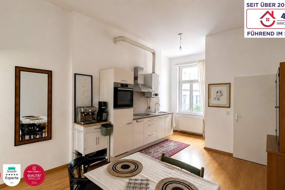 Altbauflair in Perfektion – Exklusive 2-Zimmerwohnung mit hochwertiger Sanierung, Wohnung-kauf, 298.000,€, 1050 Wien 5., Margareten