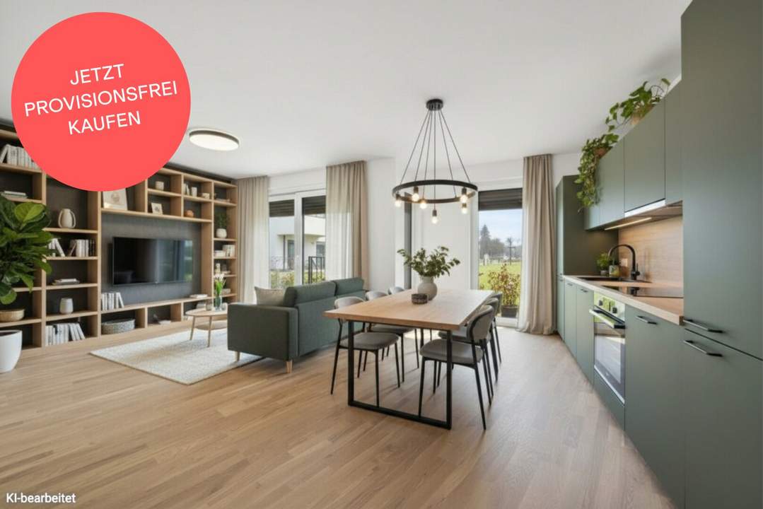 PROVISIONSFREI! Durchdacht geplante 3-Zimmer-Gartenwohnung | Schrank- und Abstellraum | Sofort vermietbar