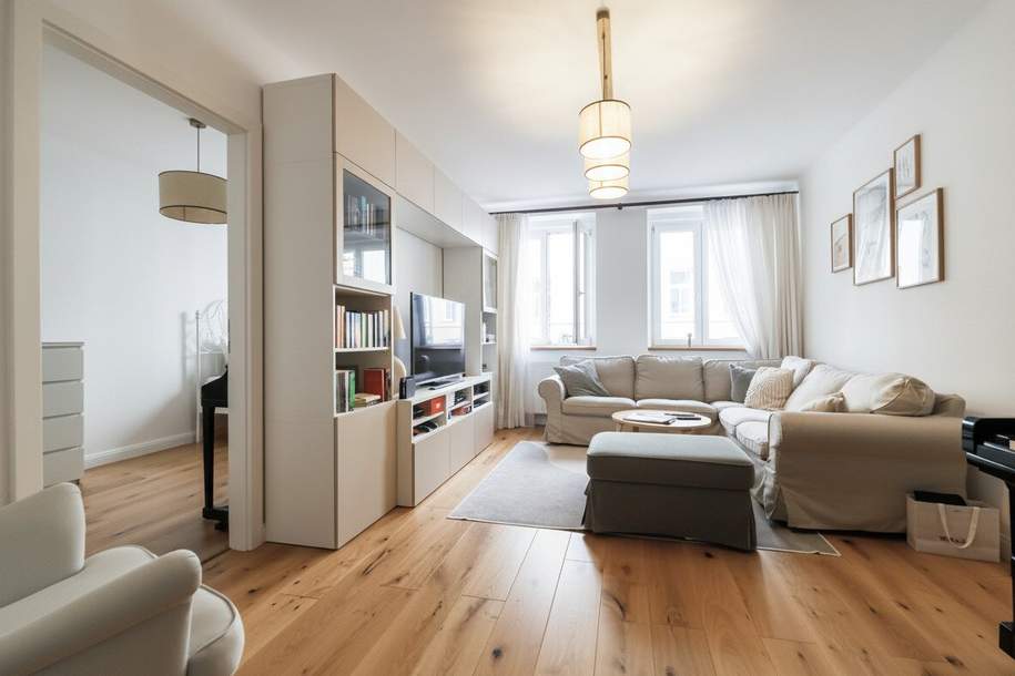 Top-sanierte 3-Zimmer-Wohnung in 1050 Wien – Wohnzimmer, 2 Schlafzimmer &amp; getrennte Küche - Derzeit vermietet, Wohnung-kauf, 550.000,€, 1050 Wien 5., Margareten