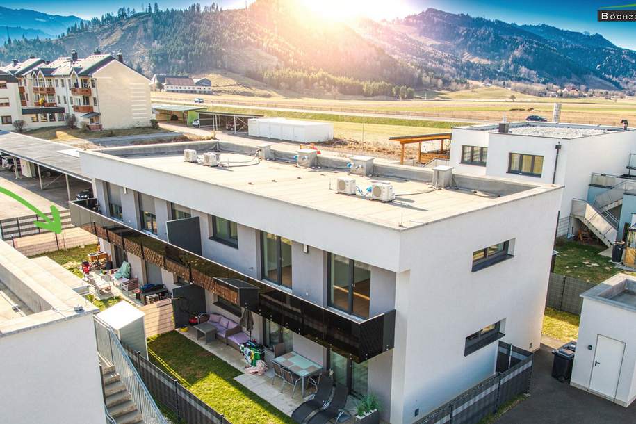 Neubau-Wohnung mit 3 Zimmern, 90 m² Garten und 2 Parkplätzen in moderner Siedlung in Wasendorf, Wohnung-kauf, 229.000,€, 8750 Murtal