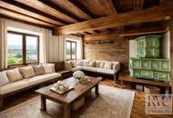 Wohnen mit Bergblick: Stilvolles Chalet mit sonniger Lage & besonderem Charakter-viel Raum für eigene Ideen