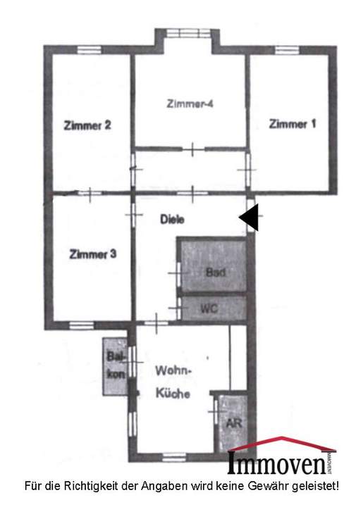 UNBEFRISTET und ERSTBEZUG nach GENERALSANIERUNG: 4-Zimmerwohnung nahe dem Stadtpark (Mietbeginn nach Vereinbarung)!