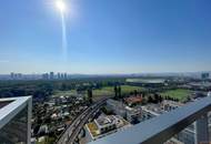 Marina Tower: Über den Dächern Wiens – vermietete 3-Zimmer-Eckwohnung im 22. Stock mit Loggia und Weitblick