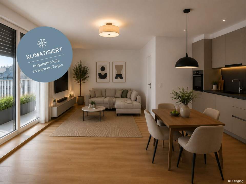Kühles Wohngefühl garantiert | Vorsorgewohnung im 1. Dachgeschoss mit Terrasse >> klimatisierter 2-Zimmer Wohntraum mit Top Anbindung