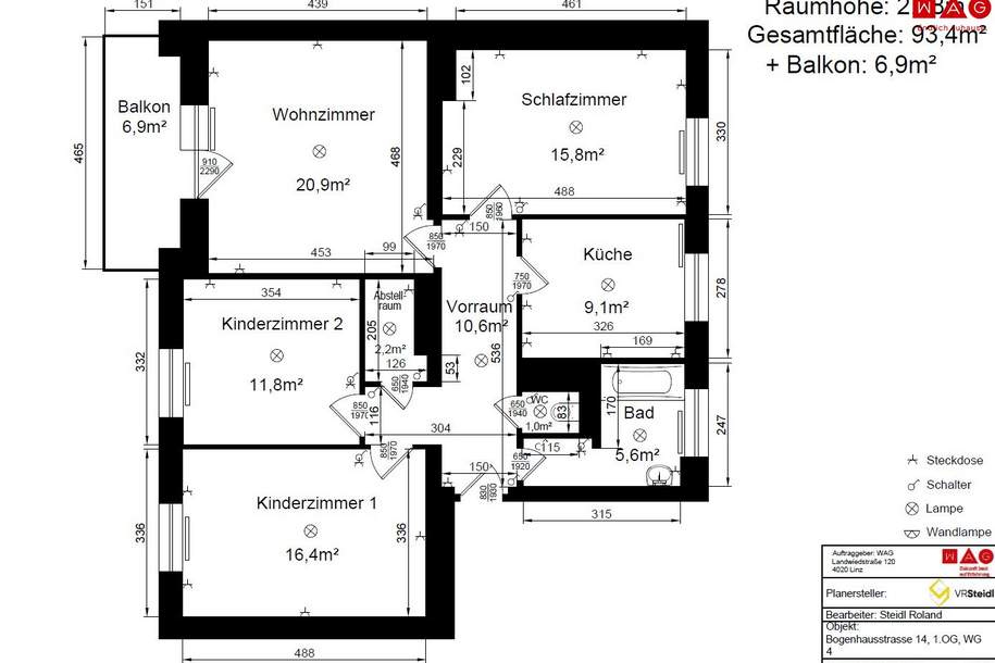 Ein sonniger Balkon mit Blick ins Grüne während Sie die Annehmlichkeiten der Stadt in perfekter Ruhelage genießen können?! Dieser 4-Zimmer Wohn(t)raum mit vielseitigen Einrichtungsmöglichkeiten ist genau das, wonach Sie immer gesucht haben!, Wohnung-miete, 800,04,€, 4400 Steyr(Stadt)