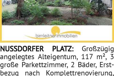 Großzügig angelegtes Alteigentum, 117 m², 3 große Parkettzimmer, 2 Bäder, Erstbezug nach Komple, Wohnung-kauf, 1190 Wien 19., Döbling