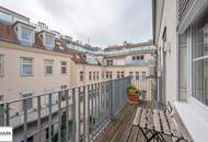 Ab 15.7.26: ruhig gelegene und modern ausgestattete Altbau-Wohnung mit hofseitiger Loggia