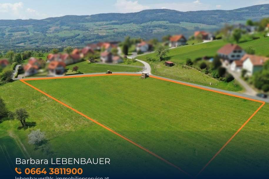 Wohnen am Pöllauberg! Bauplätze in bester Lage mit Aussicht und Lebensqualität!, Grund und Boden-kauf, 51.650,€, 8225 Hartberg-Fürstenfeld