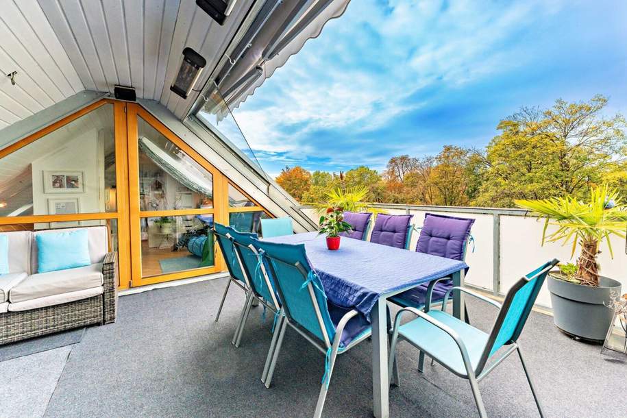 Großzügige Maisonette mit West-Dachterrasse in begehrter Parklage, Wohnung-kauf, 459.000,€, 8010 Graz(Stadt)