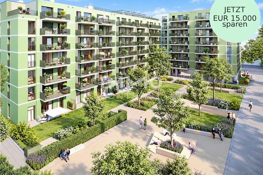 Morgensonne, attraktive Freifläche, modernes Projekt (Goodies): Provisionsfreier Neubau-Erstbezug, Wohnung-kauf, 309.000,€, 1230 Wien 23., Liesing