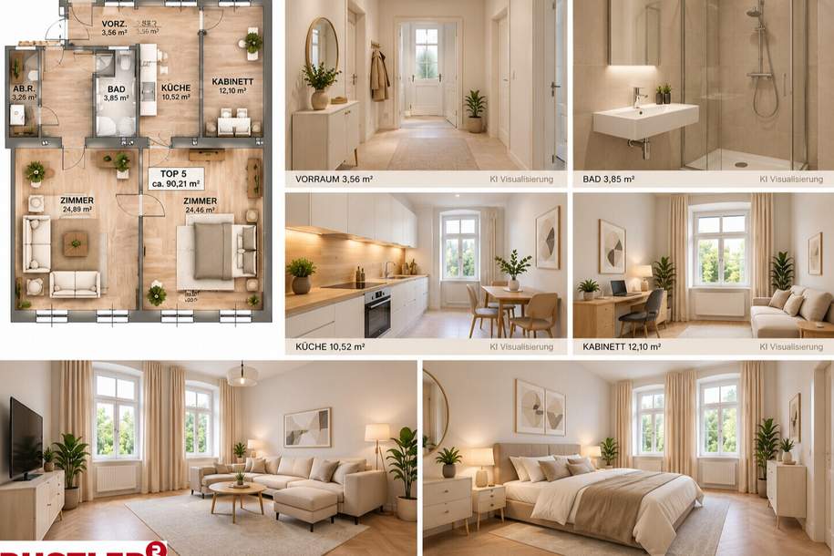 DIE 4 DIE MEHR KANN. - 90 m² WOHNEN. 32 m² GARTEN. MEHR VOM LEBEN! – Eigentum in Floridsdorf, Wohnung-kauf, 399.000,€, 1210 Wien 21., Floridsdorf