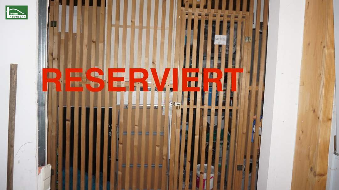 (RESERVIERT) 3-4% Rendite, Garten-Eckwohnung belagsfertig im EG & derzeit sehr effizient als Lager (8xEinheiten bis zu je €65.-) vermietet. Top18