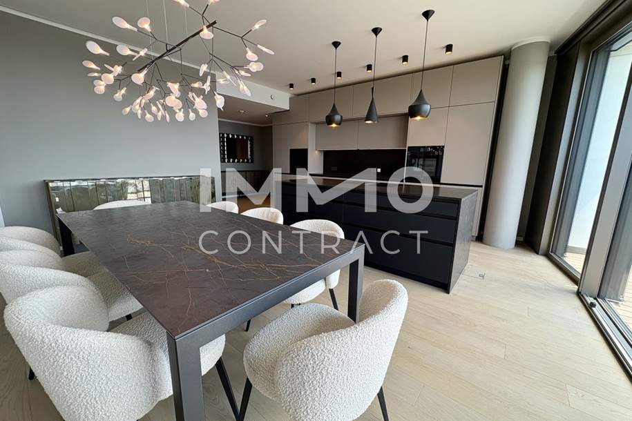 Wo Eleganz auf Luxus trifft: TOP-möbliertes Apartment mit Rundumblick (Gym, Pool, Spa, Lounges, ...), Wohnung-miete, 8.266,42,€, 1220 Wien 22., Donaustadt