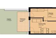 Moderne 2-Zimmer-Wohnung mit Terrasse und Garten nahe U1