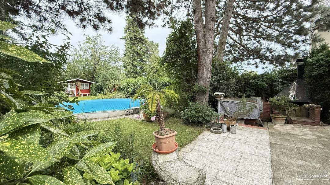 Charmantes Einfamilienhaus mit Pool, Gartenidylle und Entwicklungspotenzial in Bestlage von Wien-Mauer | ZELLMANN IMMOBILIEN