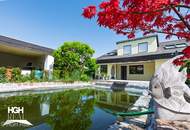 2100 Korneuburg Exklusive Villa mit zwei getrennten Wohneinheiten mit Terrasse, Sauna und großem Schwimmteich
