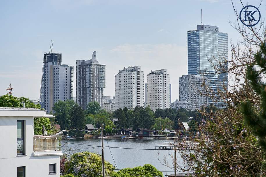 Frühstück auf der Terrasse, die Alte Donau vor der Tür: Provisionsfreie 1-Zimmer-Wohnung, Wohnung-kauf, 259.500,€, 1210 Wien 22., Donaustadt