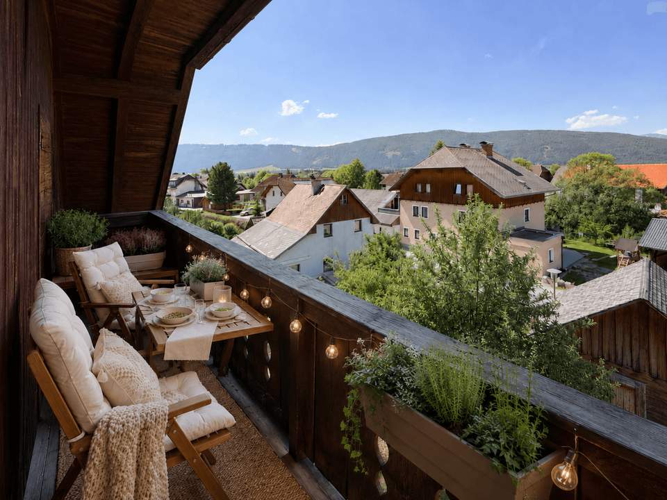Sonnig wohnen im Lungau | 2-Zimmer-Wohnung in Mariapfarr mit Balkon & KFZ-Stellplatz