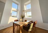 Über den Dächern des Stuwerviertels: elegante 3-Zimmer-Dachgeschosswohnung mit privater Dachterrasse nahe Prater