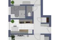 Helle 2-Zimmer-Wohnung im 5. Liftstock – Westausrichtung – Topzustand – gemeinschaftliche Dachterrasse mit Ausblick