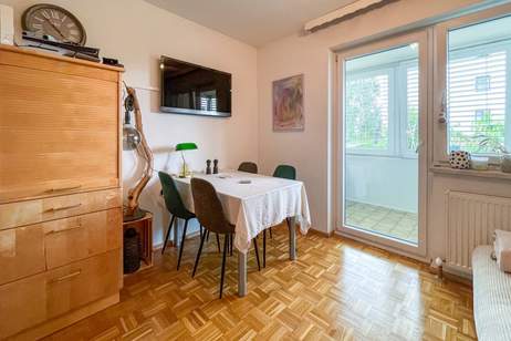 Sonnig wohnen im Hochparterre – 2 Zimmer, Wintergarten &amp; Tiefgaragenplatz, Wohnung-kauf, 227.000,€, 9020 Klagenfurt(Stadt)