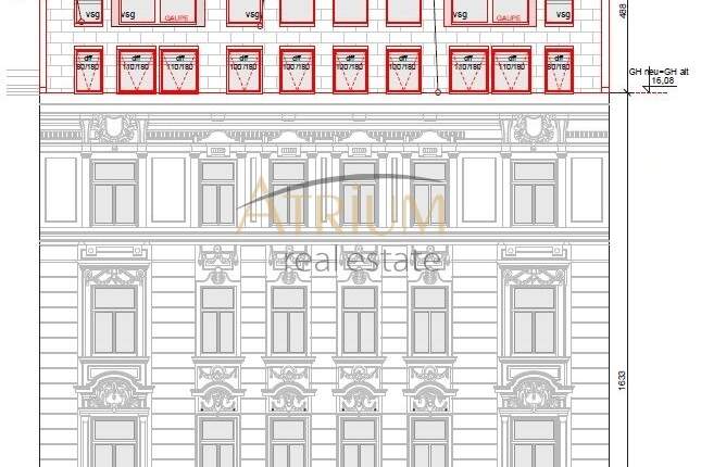 Rohdachboden mit Baugenehmigung für 3 hochwertige Maisonette-Wohnungen, Wohnung-kauf, 799.000,€, 1140 Wien 14., Penzing