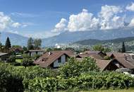 Baugrundstück, völlige Ruhelage, mitten im Grünen, Berg- u. Panorama-Blick, Feldkirch-Tisis, direkt ans Naherholungsgebiet grenzend, gigantische Sonnenuntergangs-Stimmung, in 6 Minuten per PKW ins Stadtzentrum Feldkirch, Bus-Station in 50 m.